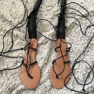 Just Fab Tie up the leg sandals-BRAND NEW